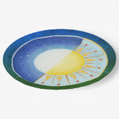 Equinox Sun und Mond Pappteller (Schrägansicht)