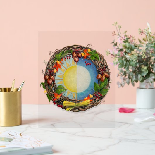 Equinox Sun und Mondkranz Acrylschild (Hochzeit)
