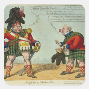 Equipt für einen Nordbesuch, 1822 Quadratischer Aufkleber