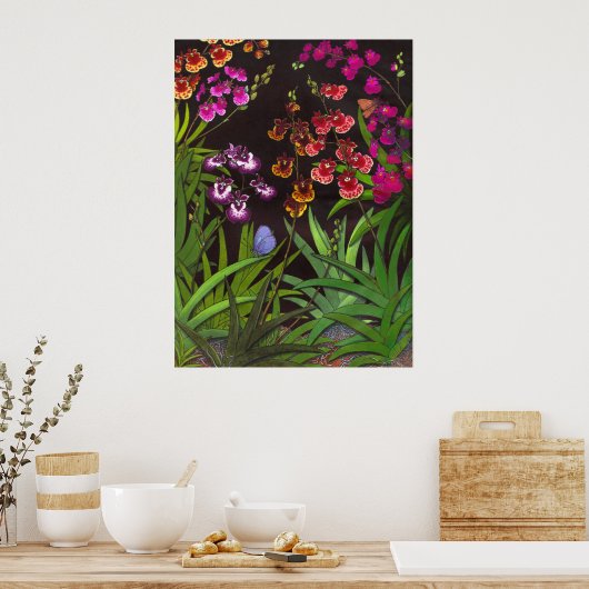 Equitant Oncidium Tolumnia Orchideen Print Poster (Küche)