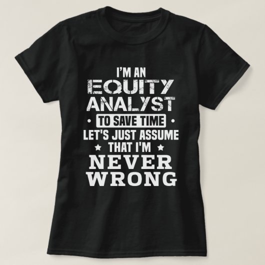 Equity Analyst T-Shirt (Design vorne)