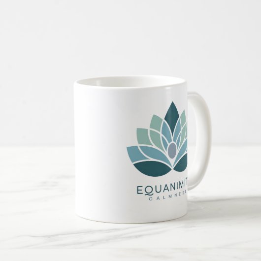 Equity Calmness Lotus Yoga Meditation Mindfuln Kaffeetasse (VorderseiteRechts)