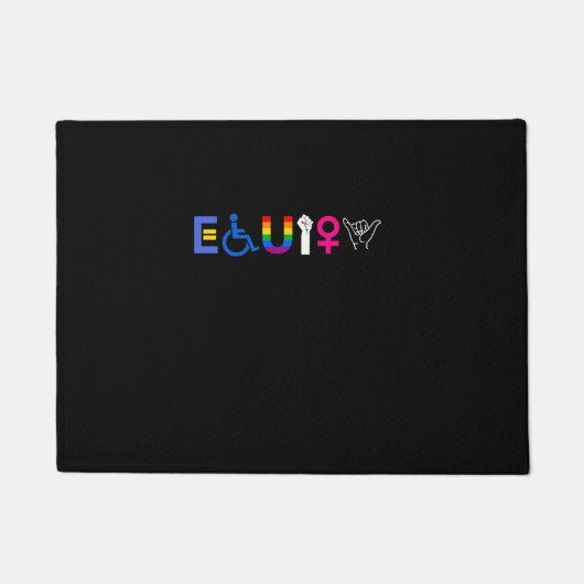 _EQUITY_ Equal Rights LGBTQ Alliges Unity Pride Fe Fußmatte (Vorderseite)