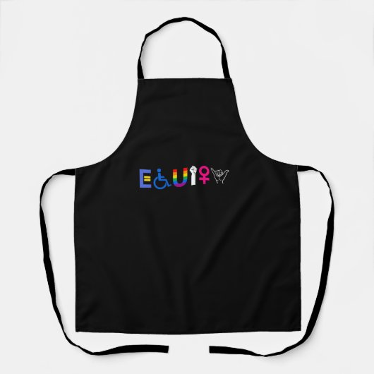 _EQUITY_ Equal Rights LGBTQ Alliges Unity Pride Fe Schürze (Vorderseite)