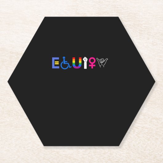 _EQUITY_ Equal Rights LGBTQ Alliges Unity Pride Fe Untersetzer (Vorderseite)