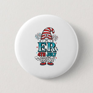 ER 4. Juli Crew Patriotisches Gnom-Shirt-Design_1 Button