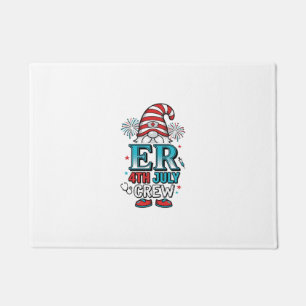 ER 4. Juli Crew Patriotisches Gnom-Shirt-Design_1 Fußmatte