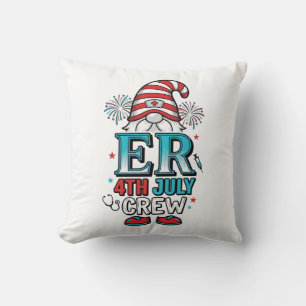 ER 4. Juli Crew Patriotisches Gnom-Shirt-Design_1 Kissen