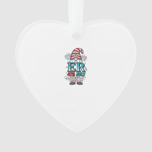 ER 4. Juli Crew Patriotisches Gnom-Shirt-Design_1 Ornament