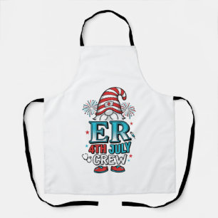 ER 4. Juli Crew Patriotisches Gnom-Shirt-Design_1 Schürze