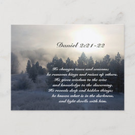 Er ändert die Zeiten und Jahreszeiten, Daniel 2:21 Postkarte