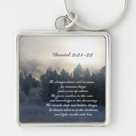 Er ändert die Zeiten und Jahreszeiten, Daniel 2:21 Schlüsselanhänger