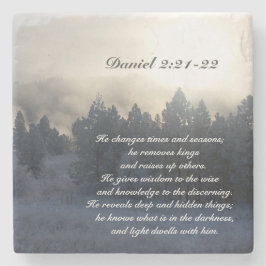 Er ändert die Zeiten und Jahreszeiten, Daniel 2:21 Steinuntersetzer