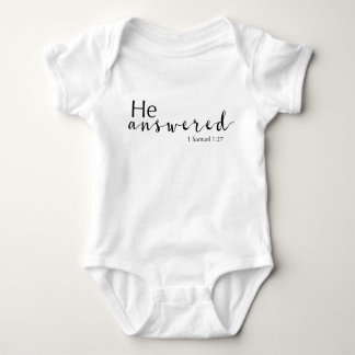 Er antwortete 1 Samuel 1:27 Unisex Baby Bodysuit Baby Strampler