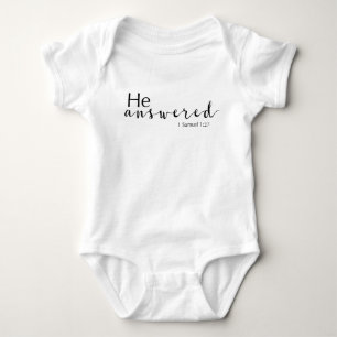 Er antwortete 1 Samuel 1:27 Unisex Baby Bodysuit Strampler