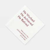 Er arbeitete, er errang die Rente nach Maß Serviette (Ecke)