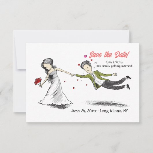 Er auf den Altar Save the Date 2 zu ziehen (Vorderseite)