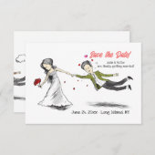 Er auf den Altar Save the Date 2 zu ziehen (Vorne/Hinten)