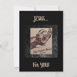 "Er behalte blutende Liebe" Flachkarte Dankeskarte