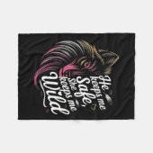 Er Behalte mir, dass sie mir Wolf Art Lover Coupl Fleecedecke (Vorderseite (Horizontal))
