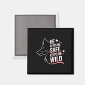 Er Behalte mir, dass sie mir Wolf Art Lover Coupl  Magnet (Vorderseite/Rückseite)