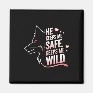 Er Behalte mir, dass sie mir Wolf Art Lover Coupl  Magnet