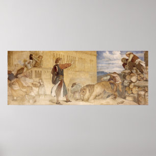 Er behandelte die Löwen, als ob er scherze Poster