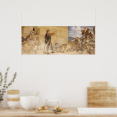 Er behandelte die Löwen, als ob er scherze Poster (Küche)