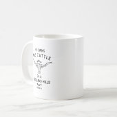 Er besitzt das Rind auf einem tausend Hügel Psalm Kaffeetasse (Vorderseite Links)