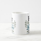 Er bleibt für immer derselbe Bibelvers Kaffeetasse (Mittel)
