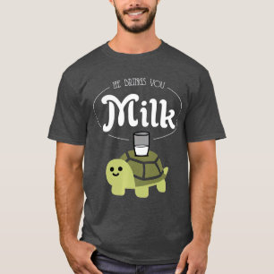 Er bringt Ihnen Milk MEME T Premium Quality T-Shirt