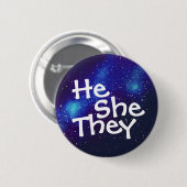 Er bzw. sie bzw. sie/sie passen die Galaxy Pronoun Button (Vorne & Hinten)