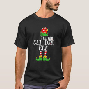 Er Cat Dad Elf Familie passende Gruppe Weihnachten T-Shirt