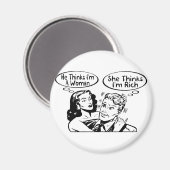 Er denkt, sie denkt. magnet (Vorderseite/Rückseite)