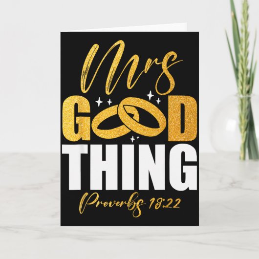 Er, der eine Frau findet, findet etwas Gutes Chris Karte (Vorderseite)