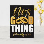 Er, der eine Frau findet, findet etwas Gutes Chris Karte (Gelbe Blume)