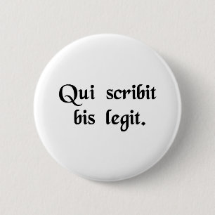 Er, der schreibt, liest zweimal button
