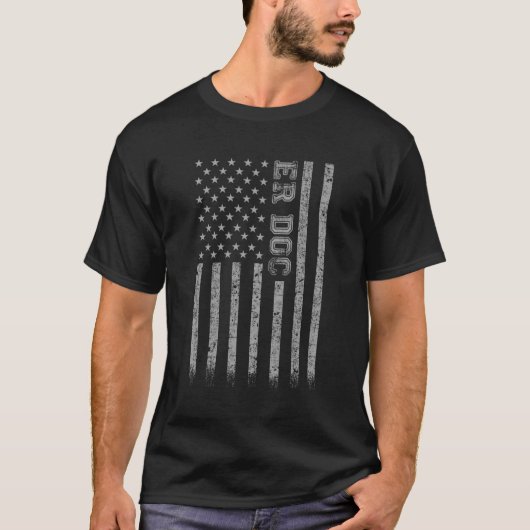 Er Doc American Flag T-Shirt (Vorderseite)