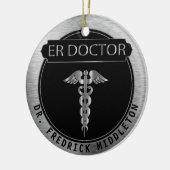 ER Doctor 👨 ⚕️ - UpScale Black and Silver Keramik Ornament (Links)