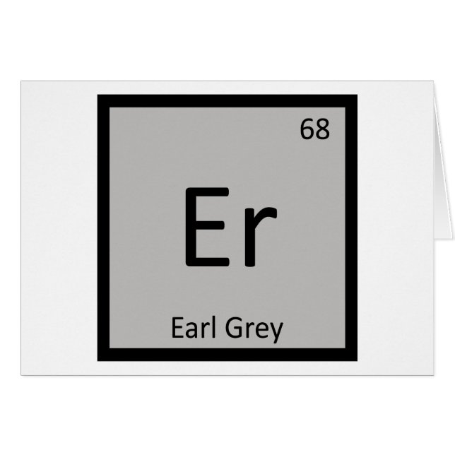 Er - Earl Grey Tea Chemistry Periodic Table Symbol (Vorderseite (Horizontal))