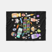 Er Easter Nurse Crew Easter Day Emergency Room Nur Fleecedecke (Vorderseite (Horizontal))