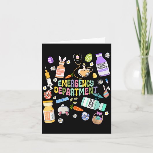 Er Easter Nurse Crew Easter Day Emergency Room Nur Karte (Vorderseite)