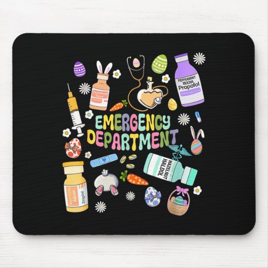 Er Easter Nurse Crew Easter Day Emergency Room Nur Mousepad (Vorne)