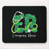 Er Emergency Nurse Stethoscope St. Patrick's Day S Mousepad (Vorne)