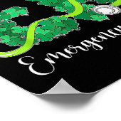 Er Emergency Nurse Stethoscope St. Patrick's Day S Poster (Ecke)