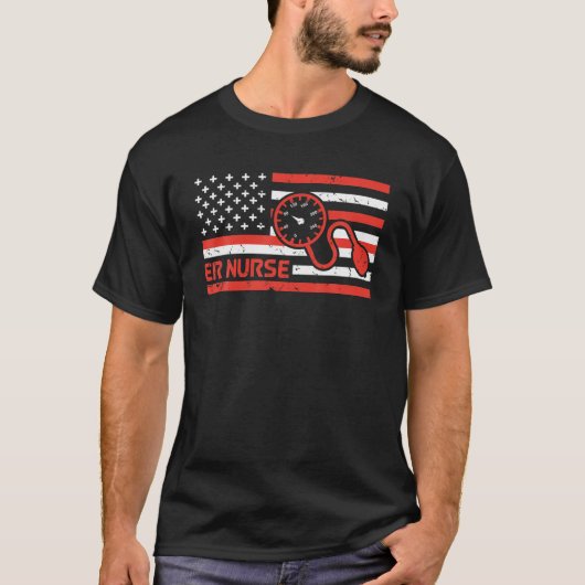 ER Emergency Room American Nurse Hospital Healthca T-Shirt (Vorderseite)