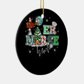 ER Emergency Room Nurse Stethoscope Weihnachten Keramik Ornament (Rechts)