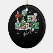 ER Emergency Room Nurse Stethoscope Weihnachten Keramik Ornament (Links)