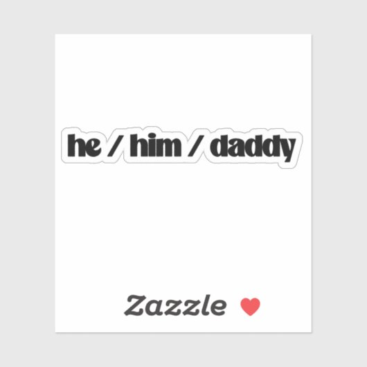 Er / er / Daddy Aufkleber (Blatt)