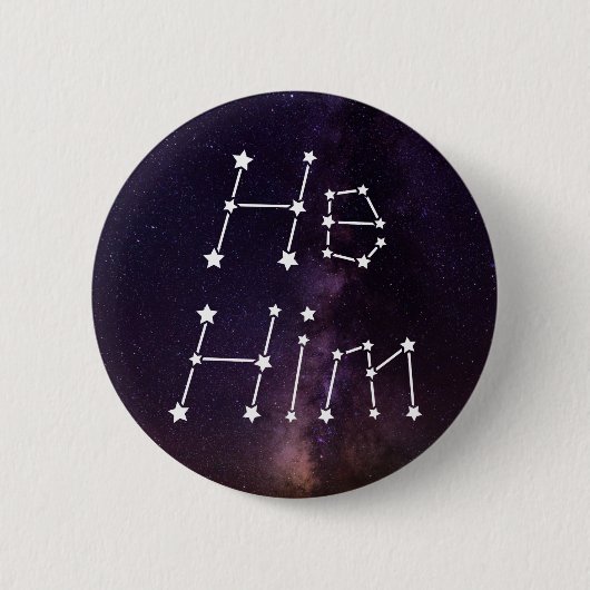 Er/er Galaxy Sternenhimmel Button (Vorderseite)